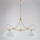 Eclisse: En lysekrone i metal og hvid keramik til elegante interiører. Viadurini