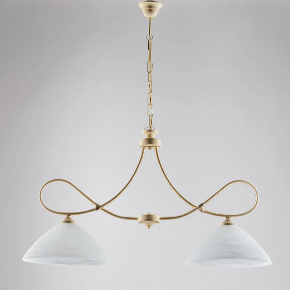 Eclisse: En lysekrone i metal og hvid keramik til elegante interiører. Viadurini