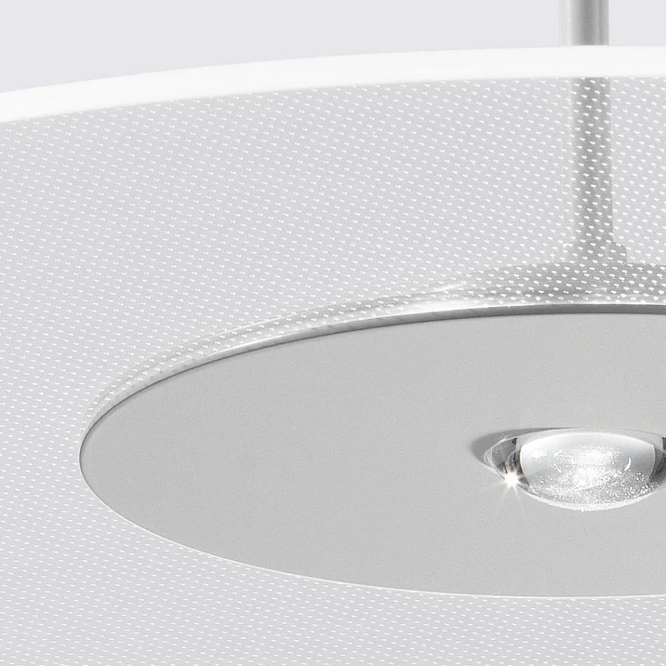 Metallysekrone med mikroprikket plexiglasdiffuser - Nora Viadurini