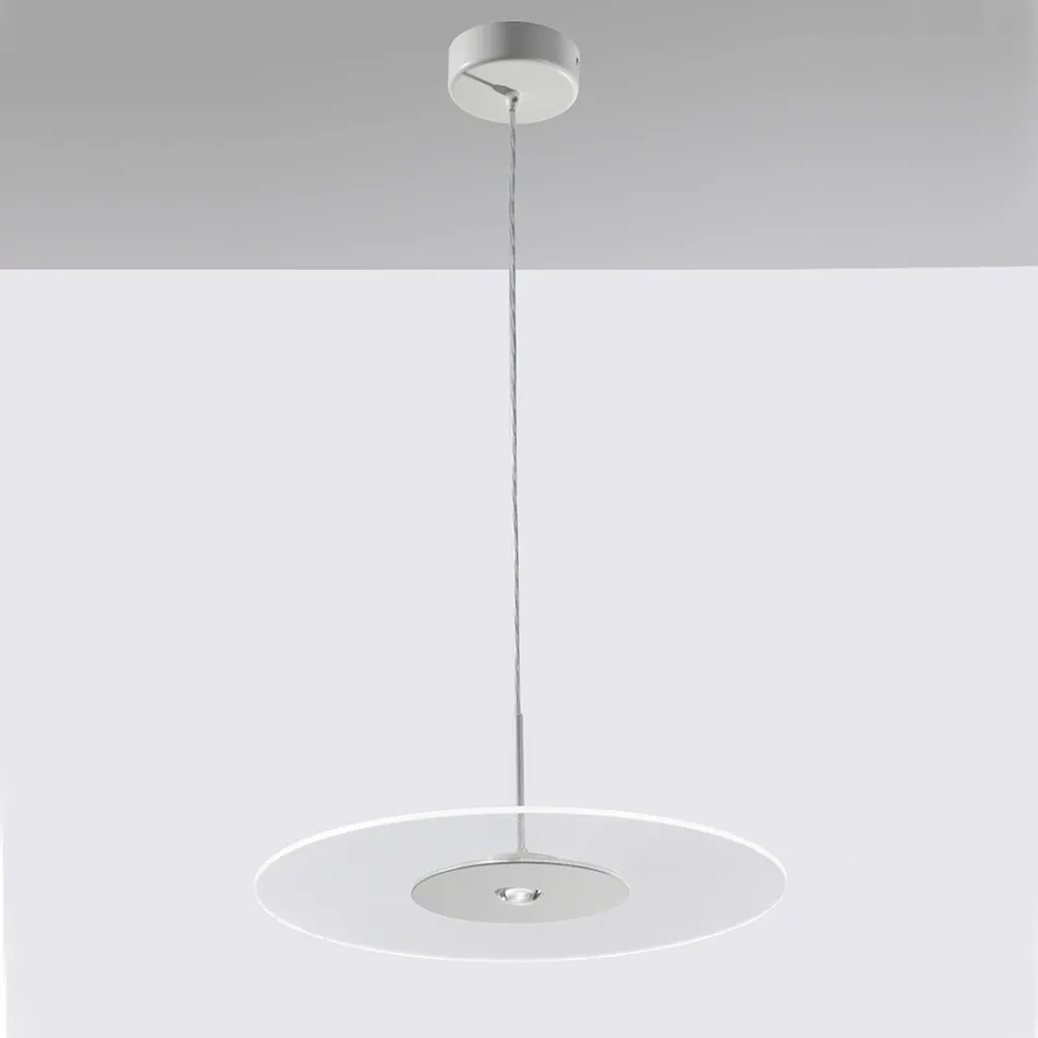 Metallysekrone med mikroprikket plexiglasdiffuser - Nora Viadurini