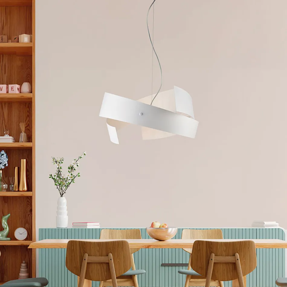 Asteroide: En lysekrone i sort metal og glas til moderne rum. Viadurini