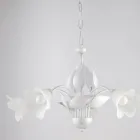 Lysekrone i metal og glas til at oplyse raffinerede interiører – Sirio Viadurini