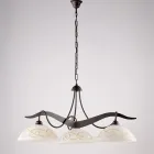 3-lyskrone i glas og metal til indendørs belysning - Musca Viadurini