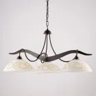 3-lyskrone i glas og metal til indendørs belysning - Musca Viadurini