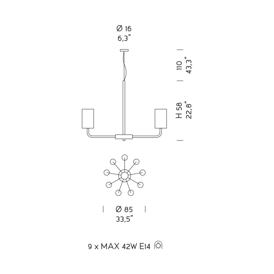 Lysekrone i Venedig glas og metal Håndlavet i Italien - Graham Viadurini
