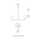 Lysekrone i Venedig glas og metal Håndlavet i Italien - Graham Viadurini