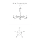 Klassisk stil håndblæst venetiansk glas lysekrone - Demetra Viadurini