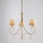 To-lyskrone i glas og metal til raffinerede rum – Draco Viadurini