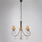 To-lyskrone i glas og metal til raffinerede rum – Draco Viadurini