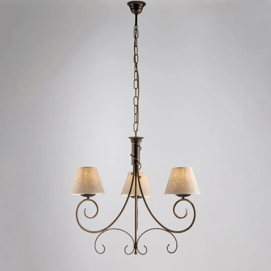 To-lyskrone i glas og metal til raffinerede rum – Draco Viadurini