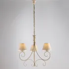 To-lyskrone i glas og metal til raffinerede rum – Draco Viadurini