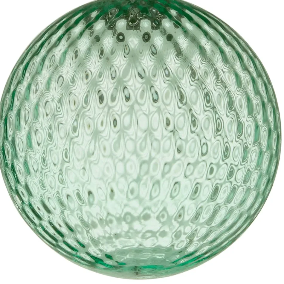 Blæst glas lysekrone farvet og med balloton dekoration - fe Viadurini