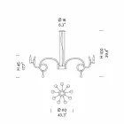 Håndlavet lysekrone med venetiansk glas med 9 lys fremstillet i Italien - Bernadette Viadurini