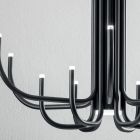 13 lys LED-lysekrone i hvid, sort eller guldmalet metal - Skorpionen Viadurini