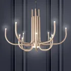 13 lys LED-lysekrone i hvid, sort eller guldmalet metal - Skorpionen Viadurini