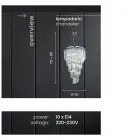 Klassisk luksus lysekrone i forkromet metal og skåret krystal - Lambert Viadurini