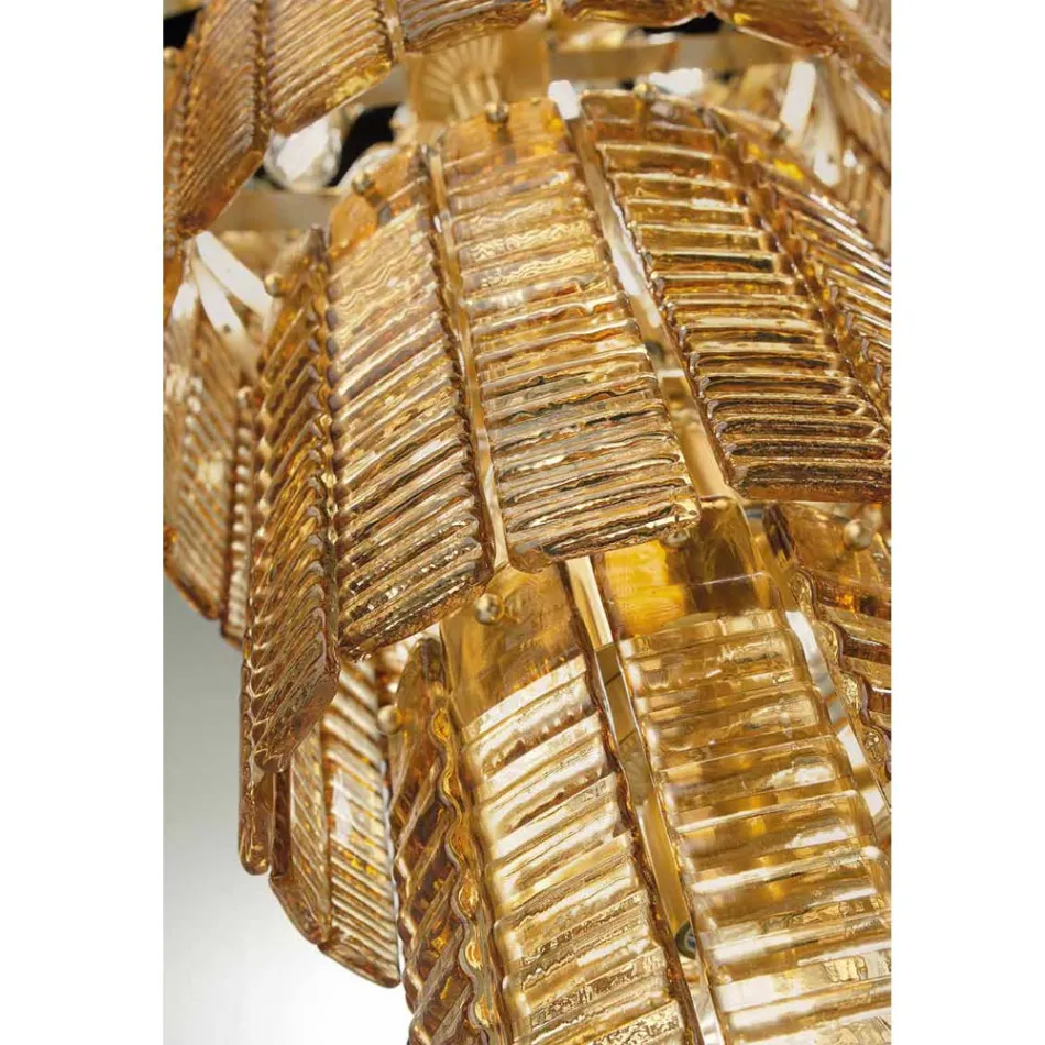 Moderne lysekrone 12 lys i italiensk luksus håndlavet glas - Valadier Viadurini