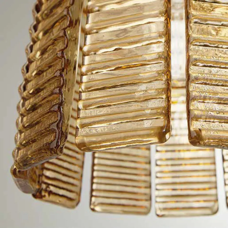 Moderne lysekrone 12 lys i italiensk luksus håndlavet glas - Valadier Viadurini