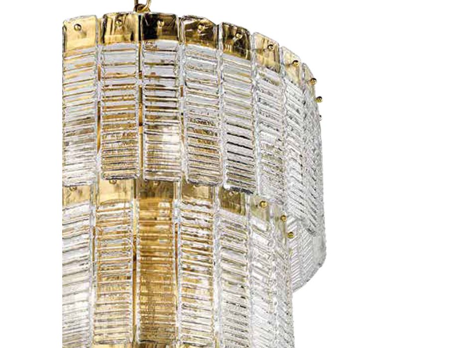 Moderne lysekrone 36 lys i italiensk luksus håndlavet glas - Valadier Viadurini