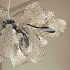 Moderne lysekrone med 12 lys i Venedig-glas, fremstillet i Italien - Diamonique Viadurini