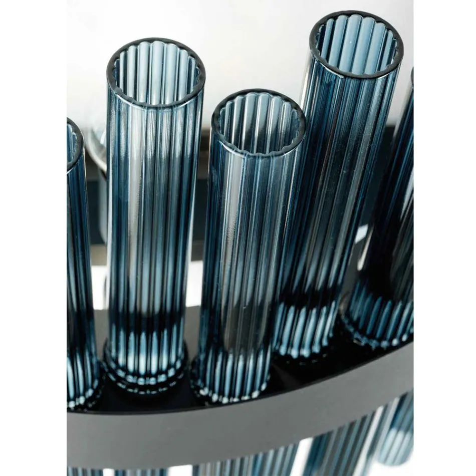 Moderne luksus italiensk håndværker blæst glas lysekrone - Maesta Viadurini