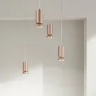 Moderne lysekrone i pulverlakeret aluminium og justerbart kabel - Buxus Viadurini