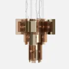 Moderne lysekrone i smeltet glas med et elegant design fremstillet i Italien - Velis Viadurini