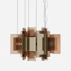 Velis - Elegant designet moderne lysekrone i smeltet glas, fremstillet i Italien Viadurini