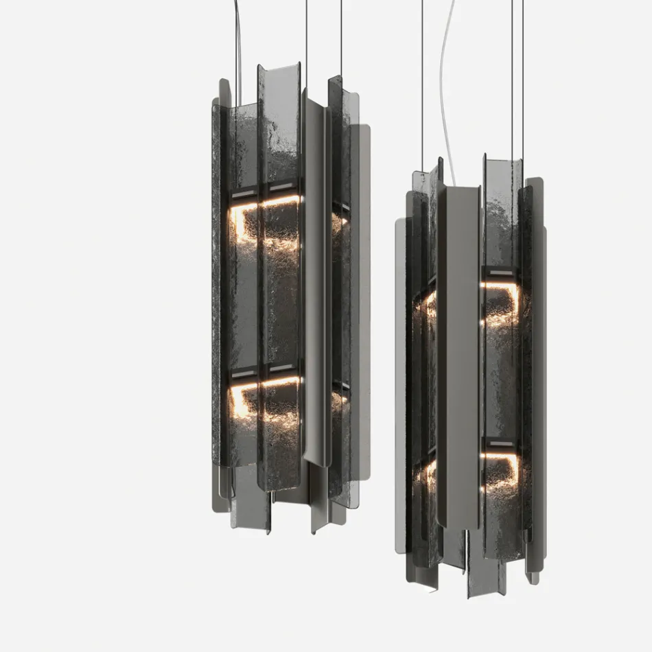 Velis - Elegant designet moderne lysekrone i smeltet glas, fremstillet i Italien Viadurini