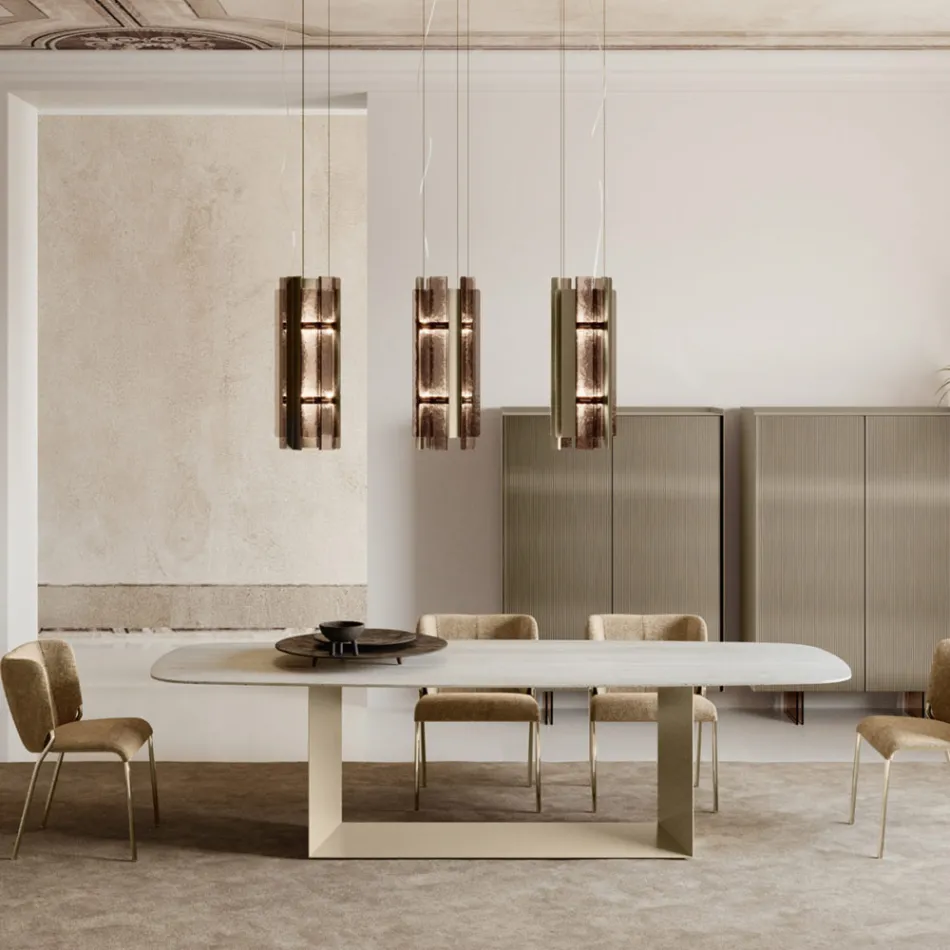 Velis - Elegant designet moderne lysekrone i smeltet glas, fremstillet i Italien Viadurini