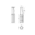 Velis - Elegant designet moderne lysekrone i smeltet glas, fremstillet i Italien Viadurini