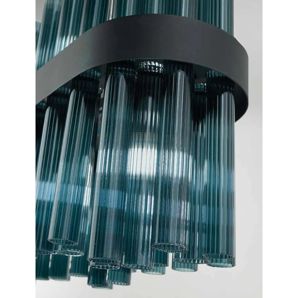 Moderne italiensk håndlavet luksus lysekrone i blæst glas - Maesta Viadurini