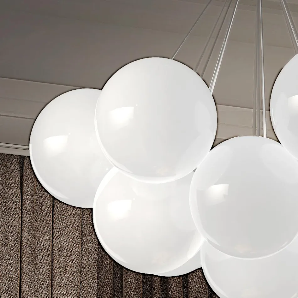 Moderne håndblæst venetiansk glas lysekrone - sne Viadurini