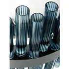 Moderne blæst glas- og metallysekrone Italiensk håndværk - Maesta Viadurini