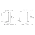 Lysekrone lavet af genanvendeligt aluminium i forskellige farver - Mila Viadurini