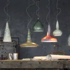 retro lysekrone udformet keramisk suspension Ferroluce Viadurini