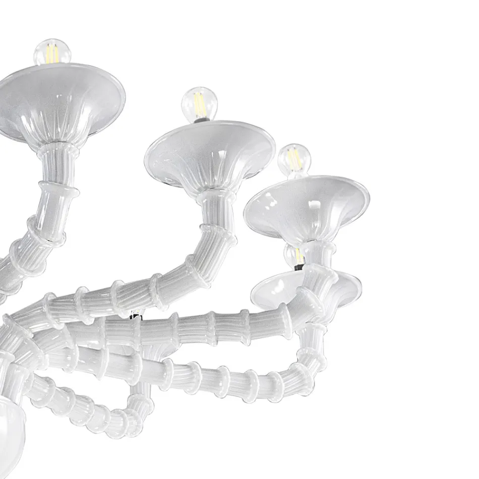 Klassisk lysekrone i håndblæst venetiansk glas - forfængelighed Viadurini