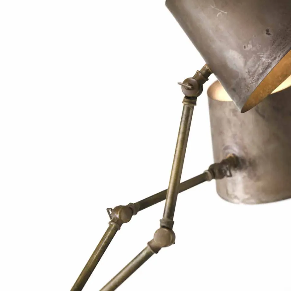 Industriel stil lysekrone i jern og messing Reporter Il Fanale Viadurini