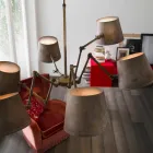 Industriel stil lysekrone i jern og messing Reporter Il Fanale Viadurini