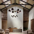 Industriel lysekrone i jern og messing Reporter Il Fanale Viadurini