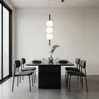 Lumira - Vertikal lysekrone med tre lyskilder i indkapslet glas, fremstillet i Italien Viadurini