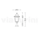 Udendørs lanterne i aluminium og sandblæst glas Made in Italy - Alchemist Viadurini