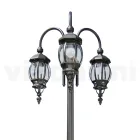 Lygtepæl 3 Lights Vintage Style i antracit aluminium Fremstillet i Italien - Empire Viadurini