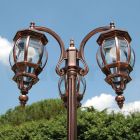 Lygtepæl 3 Lights Vintage Style i Aluminium Fremstillet i Italien - Leona Viadurini