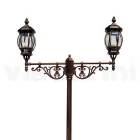 Lygtepæl 2 Lights Vintage Style i Aluminium Fremstillet i Italien - Leona Viadurini