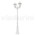 Vintage 2-Light Lampe i Hvid Aluminium Fremstillet i Italien - Terella