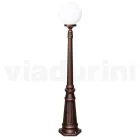 145 cm høj gadelampe i sort akryl og aluminium lavet i Italien - Trovanero Viadurini