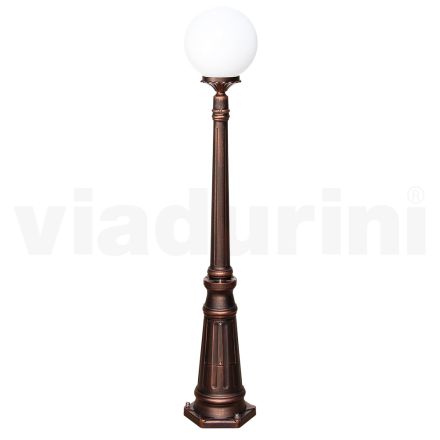 145 cm høj gadelampe i sort akryl og aluminium lavet i Italien - Trovanero Viadurini