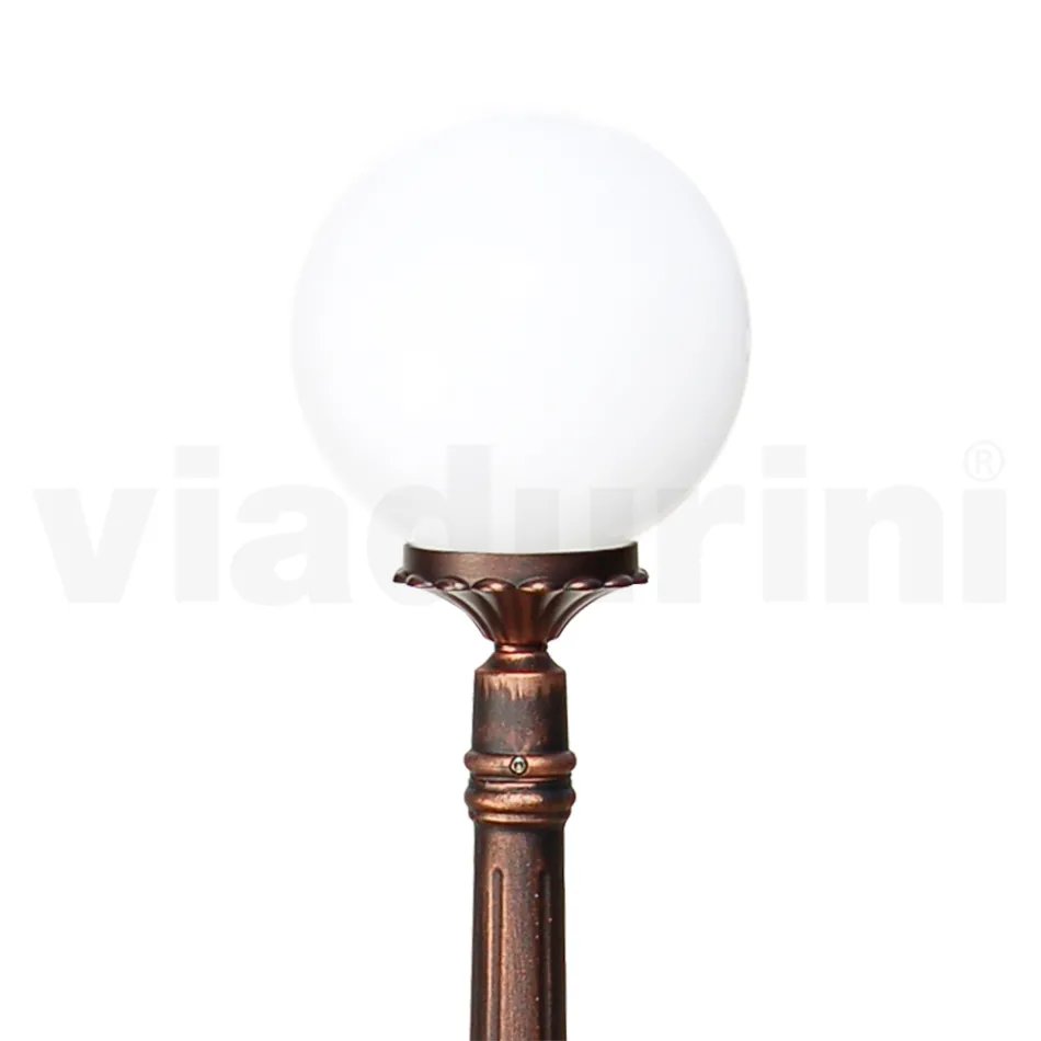 145 cm høj gadelampe i sort akryl og aluminium lavet i Italien - Trovanero Viadurini