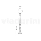 145 cm høj gadelampe i sort akryl og aluminium lavet i Italien - Trovanero Viadurini